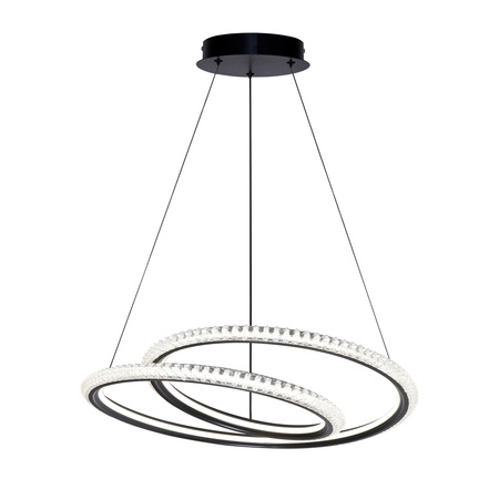 Lampa wisząca czarna zawijana LED 3000K/4000K/6000K  Kortia Italux PND-64873-BK