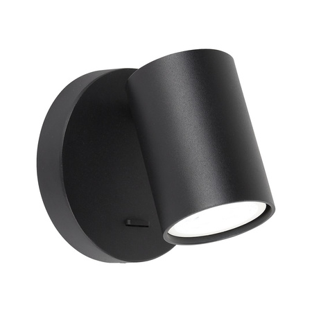 Kinkiet Genesis ruchoma tuba 1xGU10 Czarny z włącznikiem Milagro ML2905