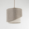 Lampa wisząca pojedyńcza podwójny abażur ELBRUS LINEN 1XE27 200 Tk Lighting 10865