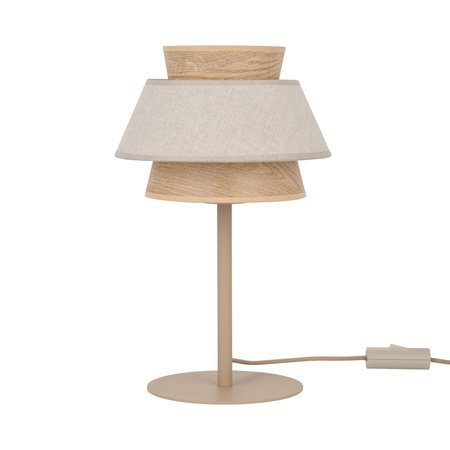 Lampka nocna z abażurem z lnu KALUM 1xE27 Tk Lighting 16222