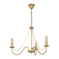 Złota lampa wisząca - świecznik w stylu glamour BARTEZ Kaja Lighting  KZ-3990