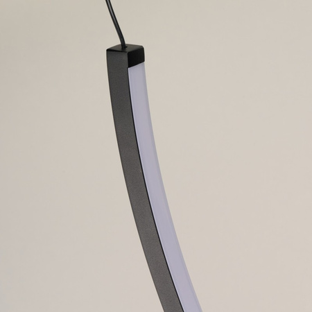Duża czarna lampa wisząca na antresole FLOW 41 PENDANT 3-STEP DIMM 4000K BK Azzardo AZ7227