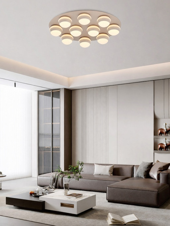 Plafon dziesiątka okrągły LED Biarritz kaszmirowy Aviano Lighting 9047-1013