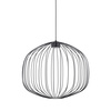 Czarna druciana lampa wisząca o średnicy 58cm SPHERA M BLACK 1XGX53 Tk Lighting 11304