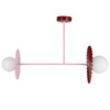Lampa wisząca Bloom 2xG9 Róż-burgund Milagro MLP0297
