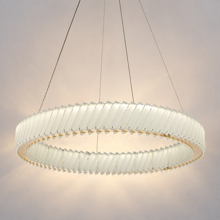 Lampa wisząca Deluxe złoty okrąg kryształowy 70cm 35W LED Milagro ML2780