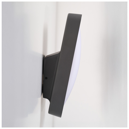 Prostokątny kinkiet elewacyjny w ciemno szarym kolorze MORTEN WALL 3000K DGR AZZARDO AZ6637