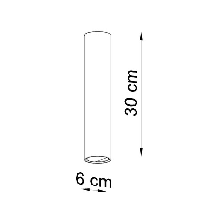 Lampa sufitowa, oprawa LAGOS 30 metalowa biała Sollux Lighting SL.0435