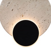 Okrągły kinkiet LED wykonany z trawertynu o średnicy około 18cm Travertino Maxlight W0394