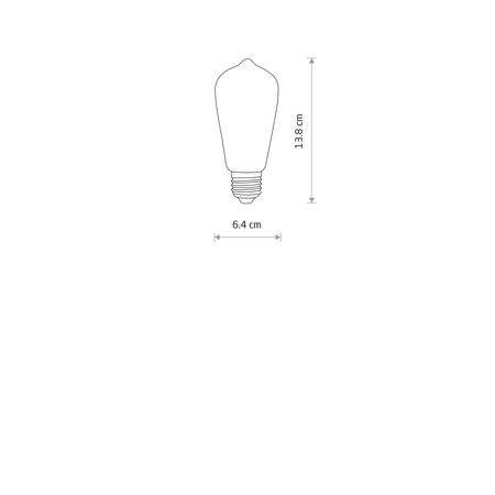 Bursztynowa żarówka BULB VINTAGE LED E27 6W 2200K Nowodvorski 10594