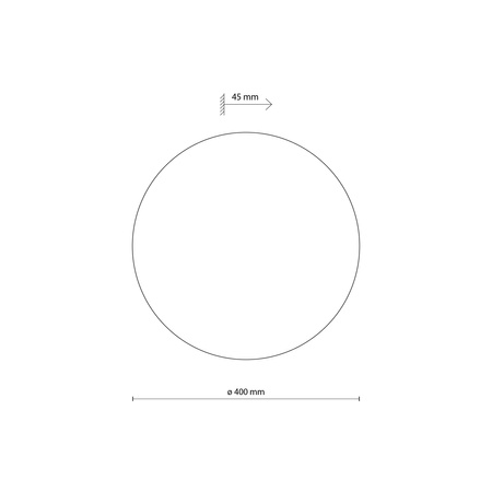 Płaski okrągły kinkiet 40cm w kolorze beżowym podświetlający ściane LUNA SABIA 4xG9 Tk Lighting 10625