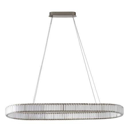 Lampa wisząca owalna LED kryształowa sterowana pilotem SPARKING PENDANT 120 CCT DIMM CH + REMOTE CONTROL AZZARDO AZ6566