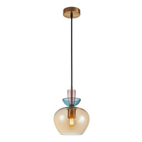 Lampa wisząca Fanda 1xE27 Italux PND-31882-1-GD-AMB