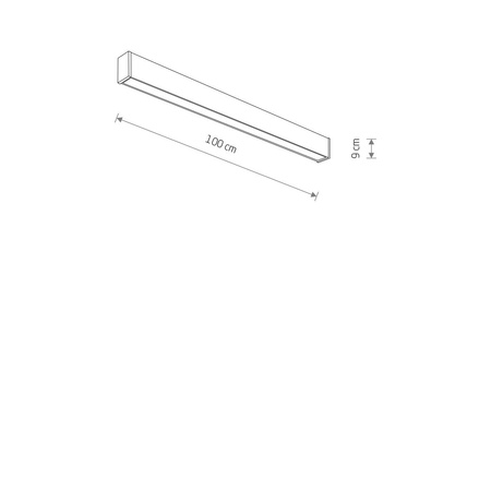 Podłużna lampa sufitowa zewnętrzna 100cm IP44 3000K OUTLINE LED M Nowodvorski 11361