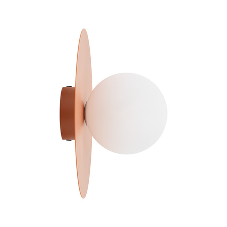 Kinkiet szklana kula na metalowej okrągłej podstawie PIXI SALMON 1xG9 Tk Lighting 11427
