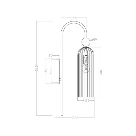 Kinkiet Piega 1 biały 1xE14 Light Prestige LP-939/1W white