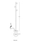 Lampa podłogowa złota 3 klosze na pionowym profilu BOSTON LED 3000K Zuma Line F0603-03A-F7B1