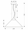 Lampa wisząca złoto satynowe PRESTO 34 klosz stożkowy dymiony 1xGX53 Candellux Studio 31-51073