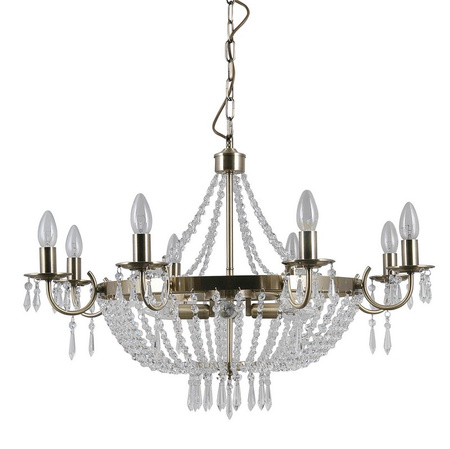 Lampa wisząca, żyrandol w kolorze szampańskim CORTINA Italux PND-30138-8+4