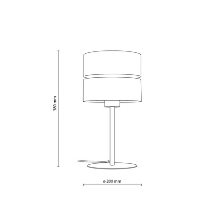 Lampka nocna DORMA WOOD JUTA jasne drewno 1xE27 Tk Lighting 16227