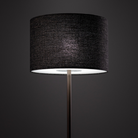Lampa podłogowa z czekoladową podstawą i abażurem w kolorze czarny melanż 1xE27 AMARELA Nowodvorski 11663