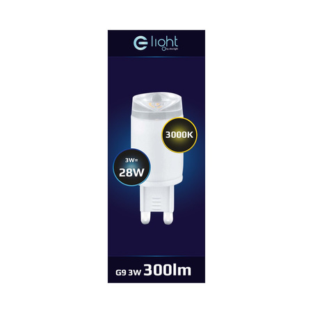 Żarówka LED 3W G9 Ceramic Soczewka Barwa: Ciepła 3000K Eko-Light EKZA1326