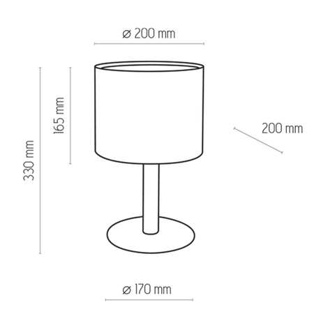 Lampka stołowa DEVA WHITE TK Lighting 5217