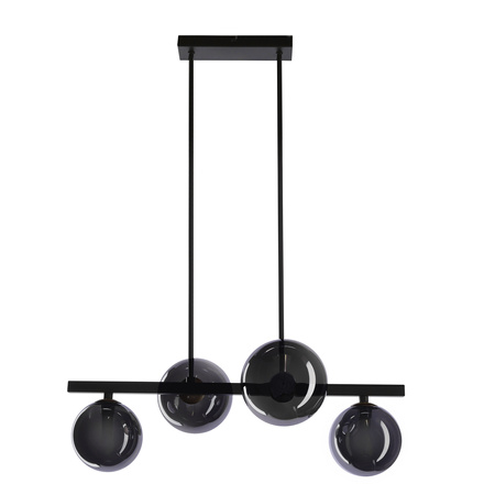 Kama lampa wisząca czarny+złoty 4x28W G9 klosz grafitowy Candellux 34-44143