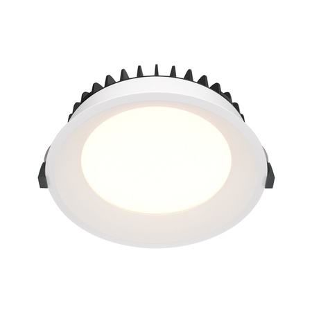 Białe okrągłe oczko sufitowe 17,5cm do łazienki IP44 Okno DL055-24W3K-W Maytoni