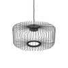Lampa wisząca druciana cylindryczna w kolorze jedwabistego grafitu na żarówkę GX53 KENAI C Nowodvorski 12228