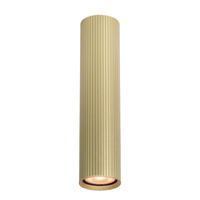 Złota długa tuba 24cm ryflowana 1xGU10 Rilok Italux CLN-83920-L-GD