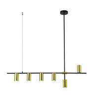 Lampa wisząca Arizona czarno - złota 6xGU10 Light Prestige LP-074/6PL BK/GD