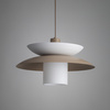 Lampa wisząca beżowa z białym szklanym kloszem VERADO SABIA 1 TK Lighting 11766