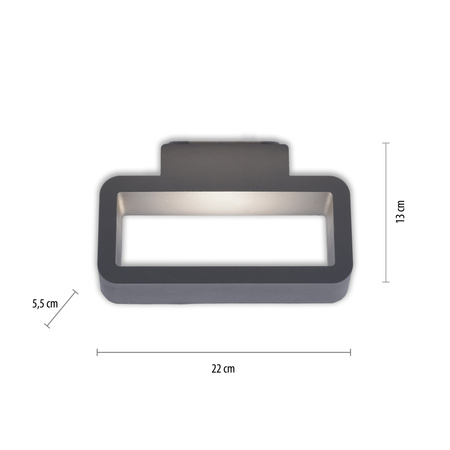 Kinkiet zewnętrzny IP54 LED 3000K na elewacje HENDRIK ANTRACYT Paul Neuhaus 9668-13