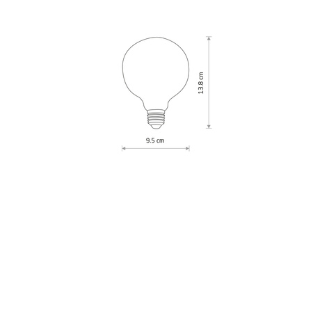 Żarówka kula bursztynowa BULB VINTAGE LED E27, 6W 2200K Nowodvorski 10593
