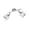 Listwa sufitowa chrom z dwoma szklanymi kloszami ACCOR 2xE14 Just Light 15372-17