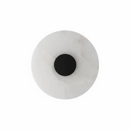 Kinkiet okrągły z marmuru Dalinia 1xLED czarny WL0114-BK Yaskr