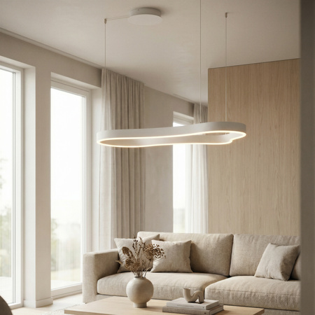 Nowoczesna lampa wisząca LED o organicznej formie MIRABELLA 90 3000K DIMM WH AZZARDO AZ6752