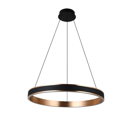 Lampa wisząca LED okręg 60cm ze ściemnianiem 3-stopniowym RIO 60 3-STEP DIMM BK/GO AZZARDO AZ5777