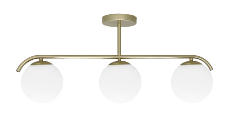 AMADEO lampa sufitowa mosiężny 3x40W E14 klosz biały Candellux 33-35424