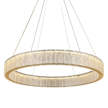 Lampa wisząca Kingdom złoty okrąg kryształowy 79cm 40W LED Milagro ML2786