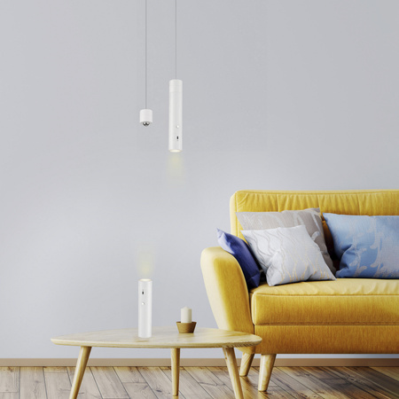 Lampa wisząca tuba biała bezprzewodowa akumulatorowa ładowana USB ATTACH Just Light 18281-16