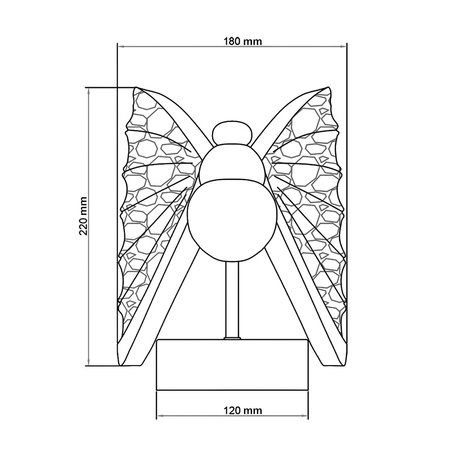 Kinkiet Mariposa skrzydła motyla srebrny LED CCT Light Prestige LP-1715/1W CH