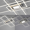 Lampa sufitowa srebrna prostokąty LED sterowana pilotem ASMIN Just Light 14693-55