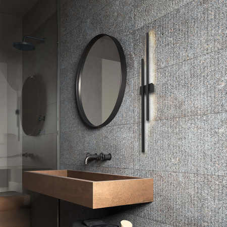 Kinkiet FLASH LED 90cm podwójny czarny podświetlający ścianę TK LIGHTING 6626