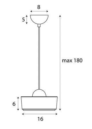 Lampa wisząca pojedyńcza Maxlight P0542 Lipari I