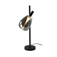 Lampka stołowa czarna z dymionym ruchomym szklanym kloszem DENSO 26 1xG9 Candellux Studio 41-51257
