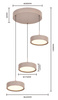 Lampa wisząca trójka okrągła Valensole kaszmirowa Aviano Lighting 5062-313
