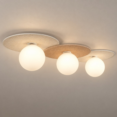 Lampa sufitowa Carter 3xE14 Biały + Natural Milagro MLP0228
