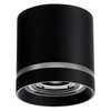 Oprawa natynkowa czarna tuba z paskiem dekoracyjnym VICI IP44 12W CCT SWITCH BK AZZARDO AZ6039